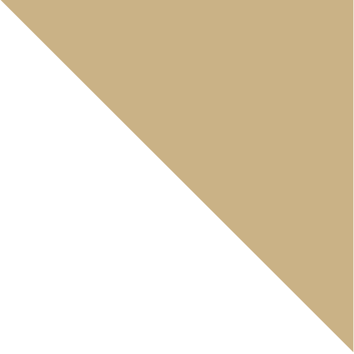 Diagonal tan triangle over a white background in the lower-left corner