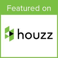 The houzz logo is featured on a green and white banner.