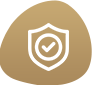 a shield with a check mark inside of it on a brown background .