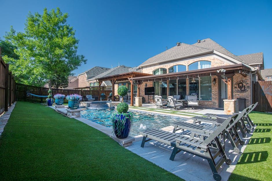 Spacious 4-bed home with open-concept kitchen, hardwood floors, and a backyard pool.