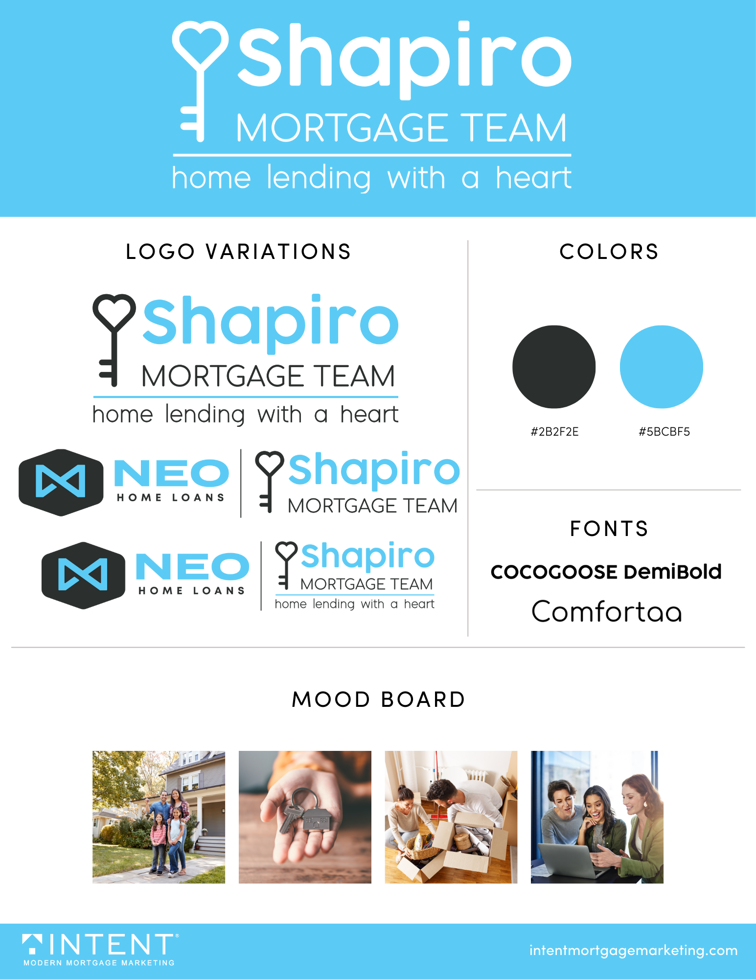 A logo for a mortgage team that is home lending with a heart.