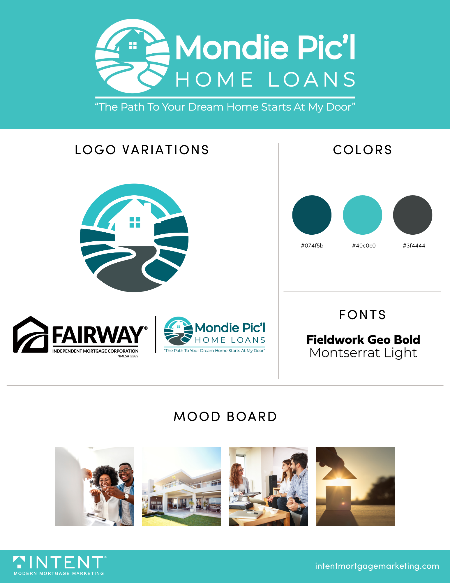 A logo for a home loan company called monde pic 'l home loans.