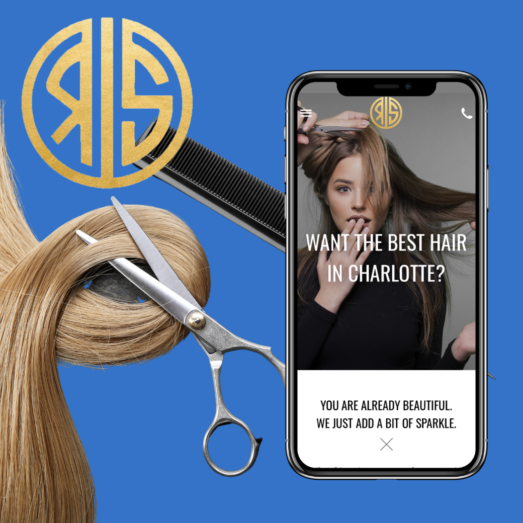 A phone that says want the best hair in charlotte