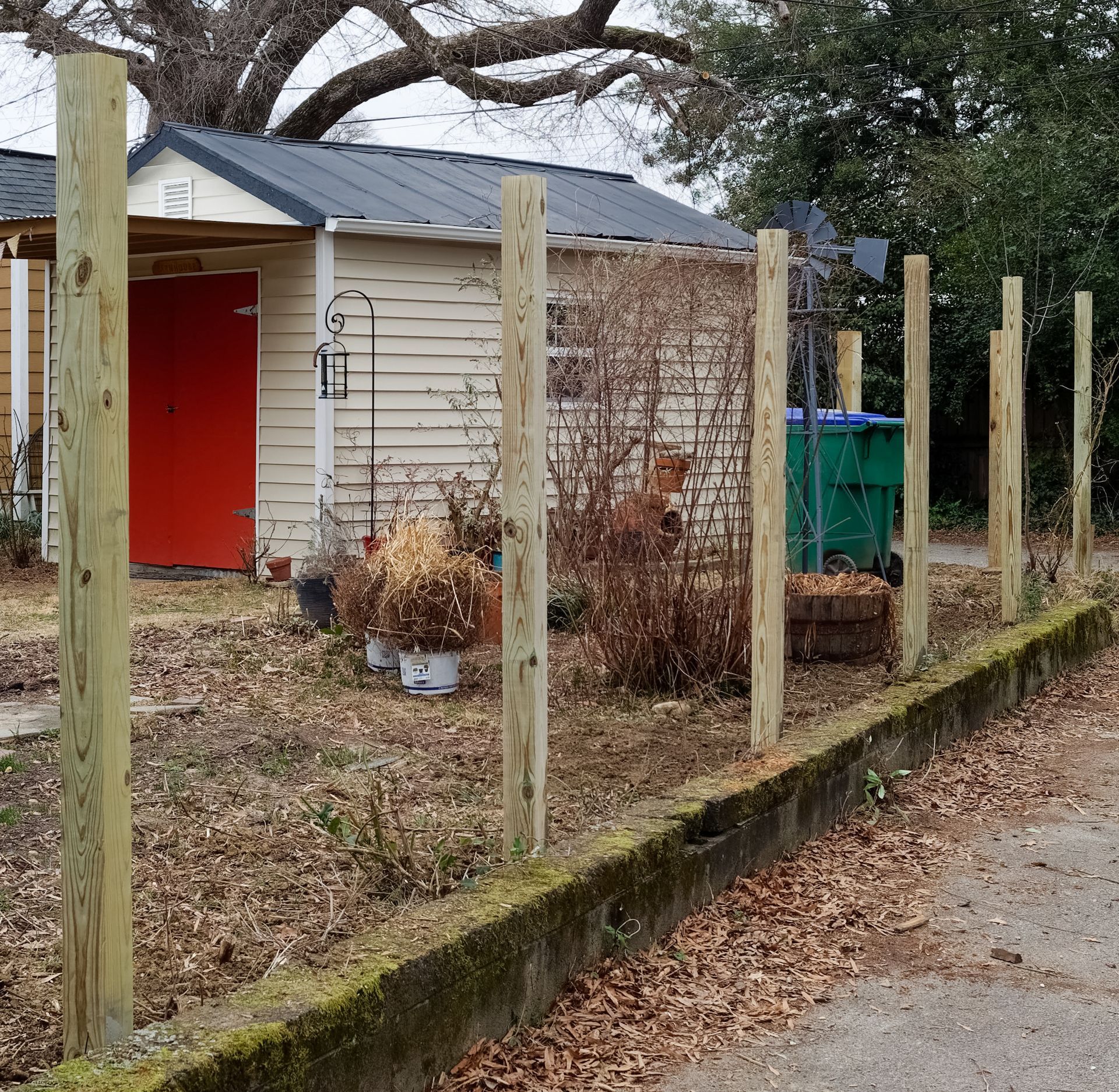 shed placement in Panama City FL yard