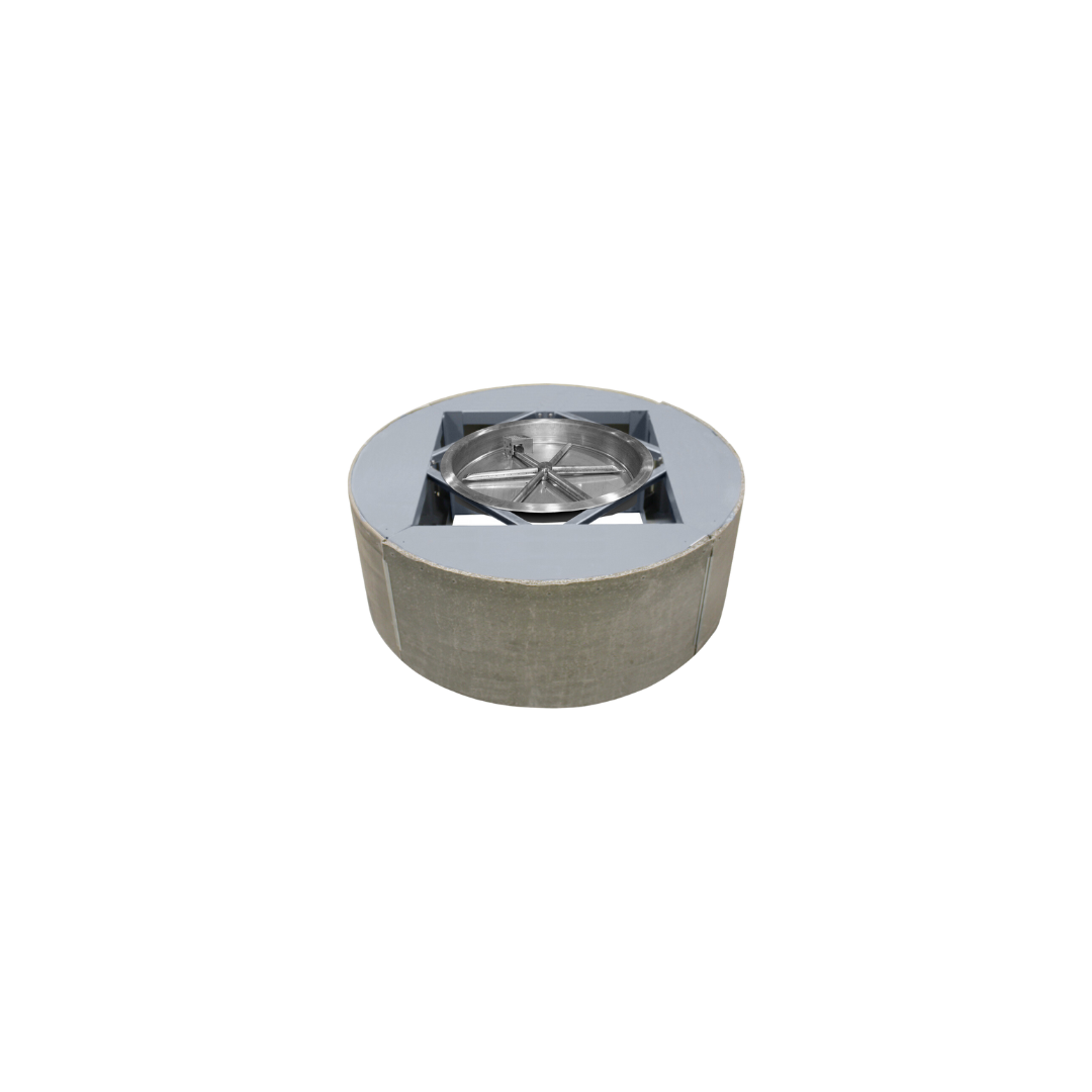 A 3d model of a fire pit on a white background.