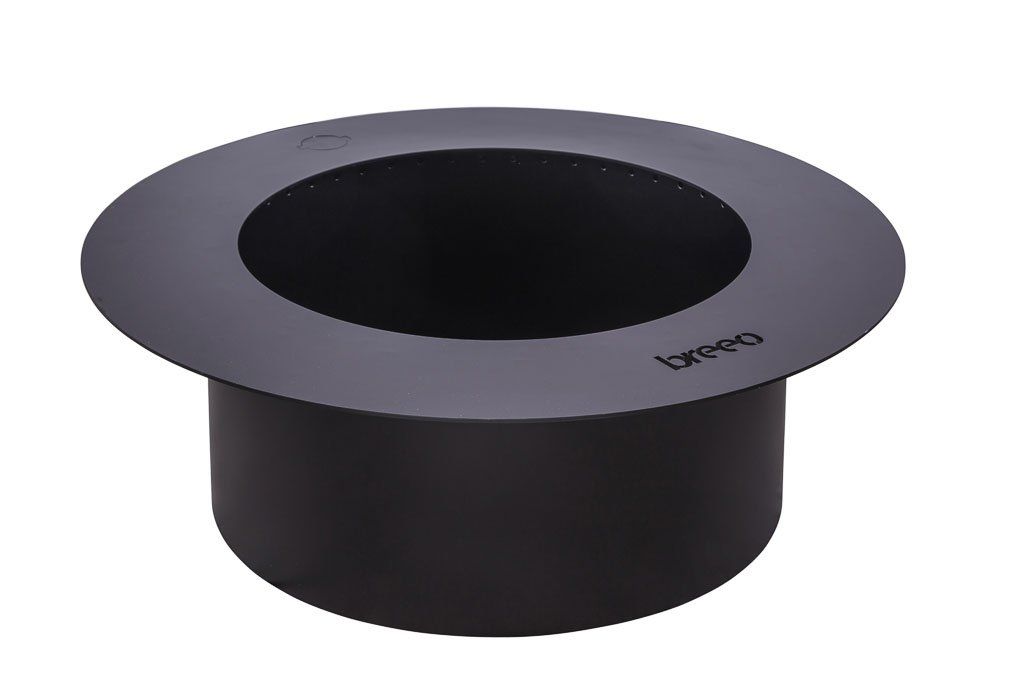 A black cylinder with a hole in the middle on a white background.