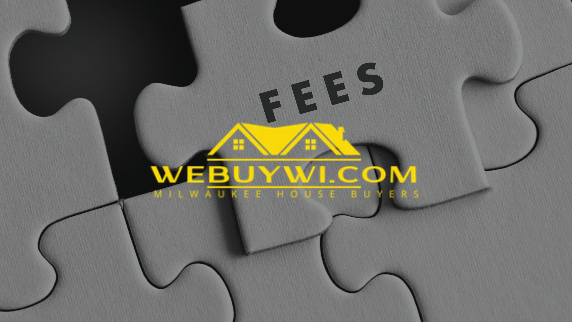 Gray puzzle pieces with the word