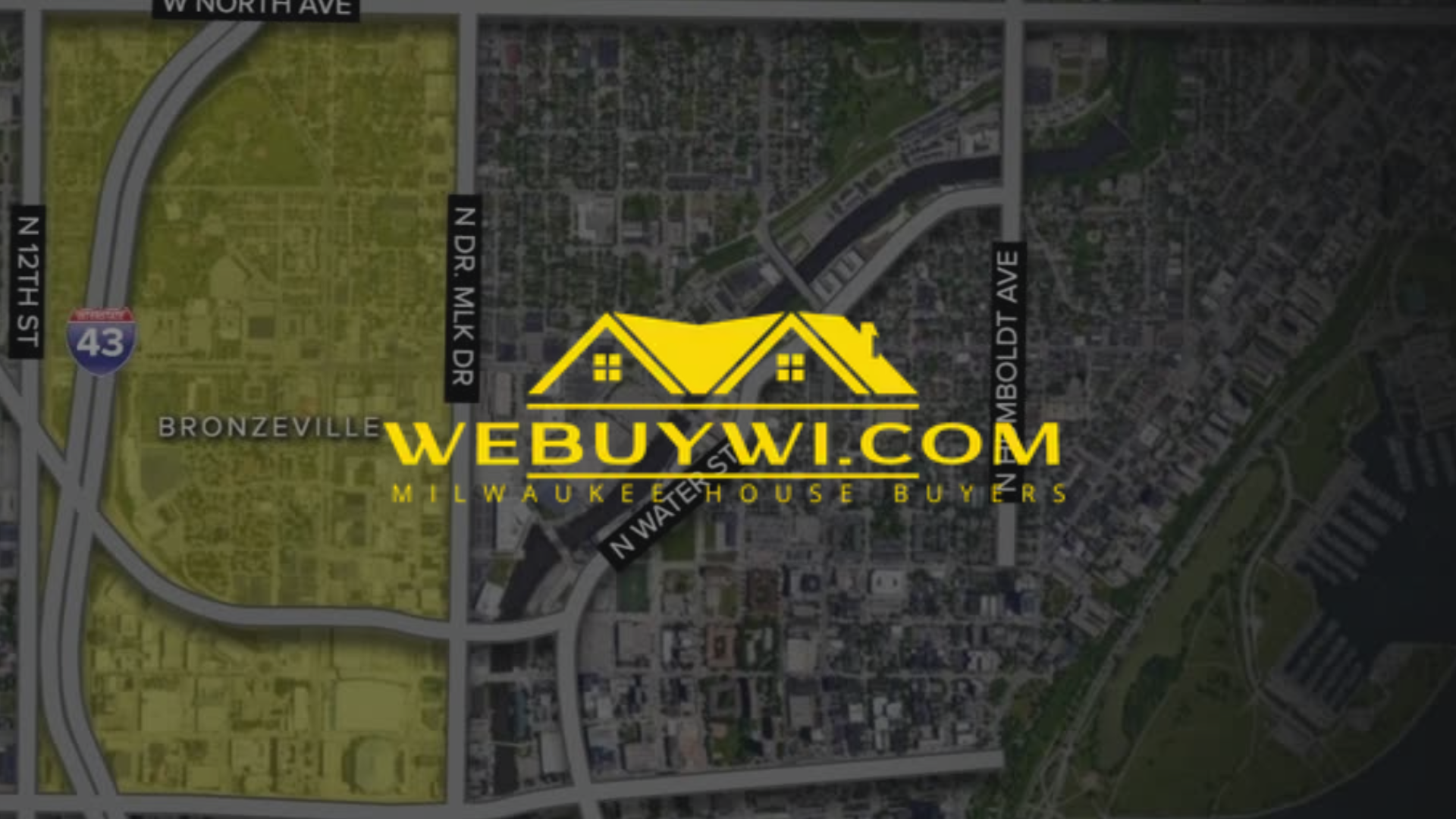 Map with highlighted yellow area, showing Milwaukee with
