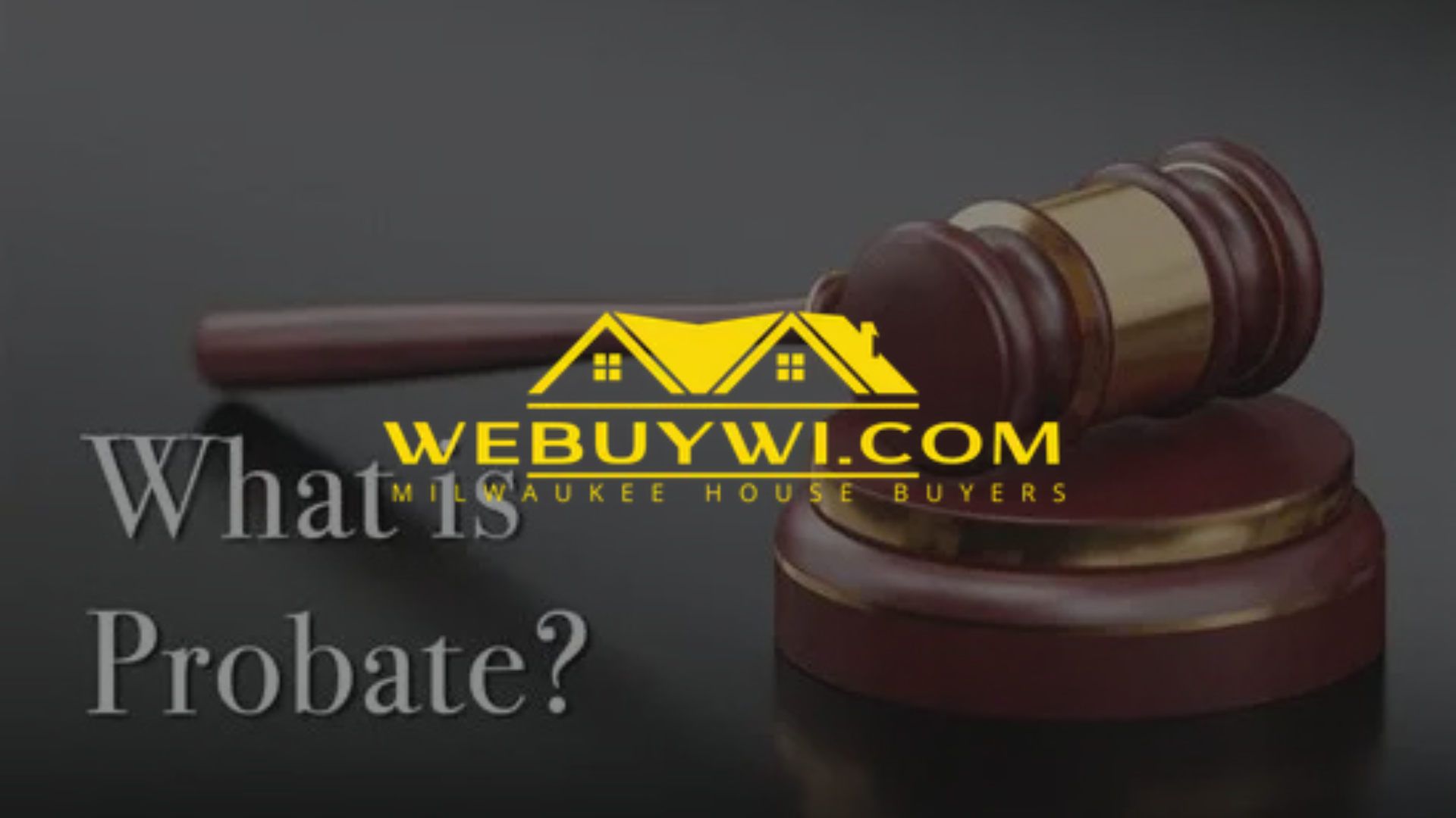 Gavel on its base, text