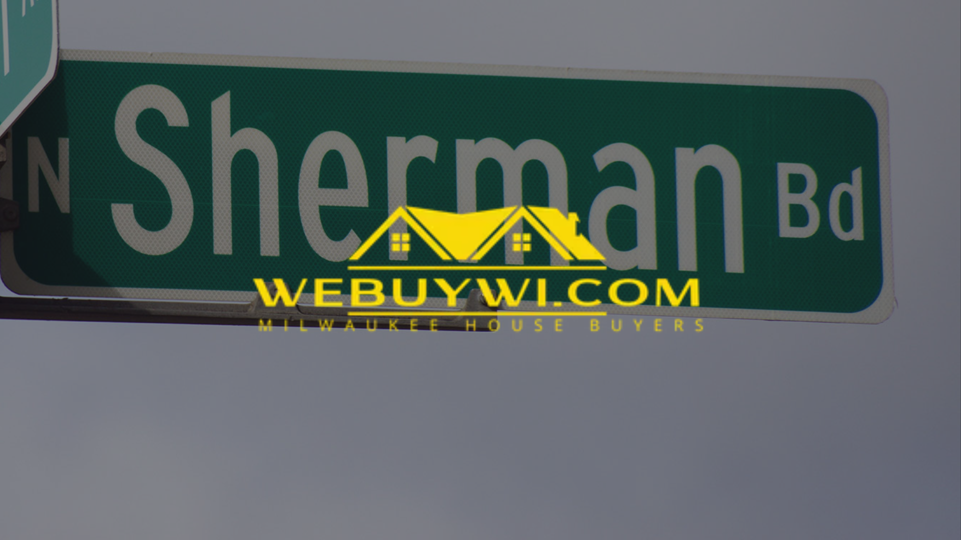 Green street sign for