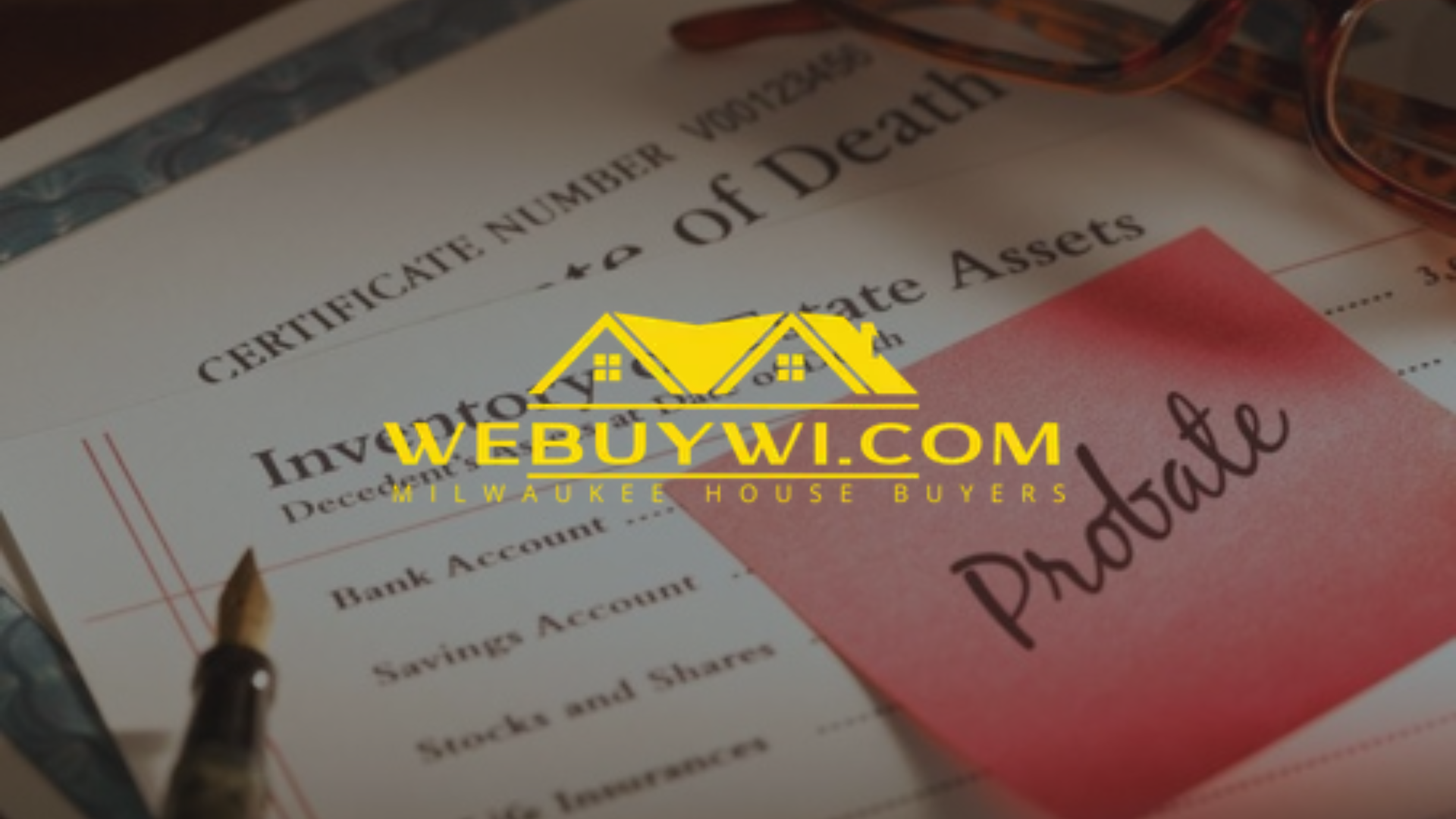 Documents related to probate with a pink