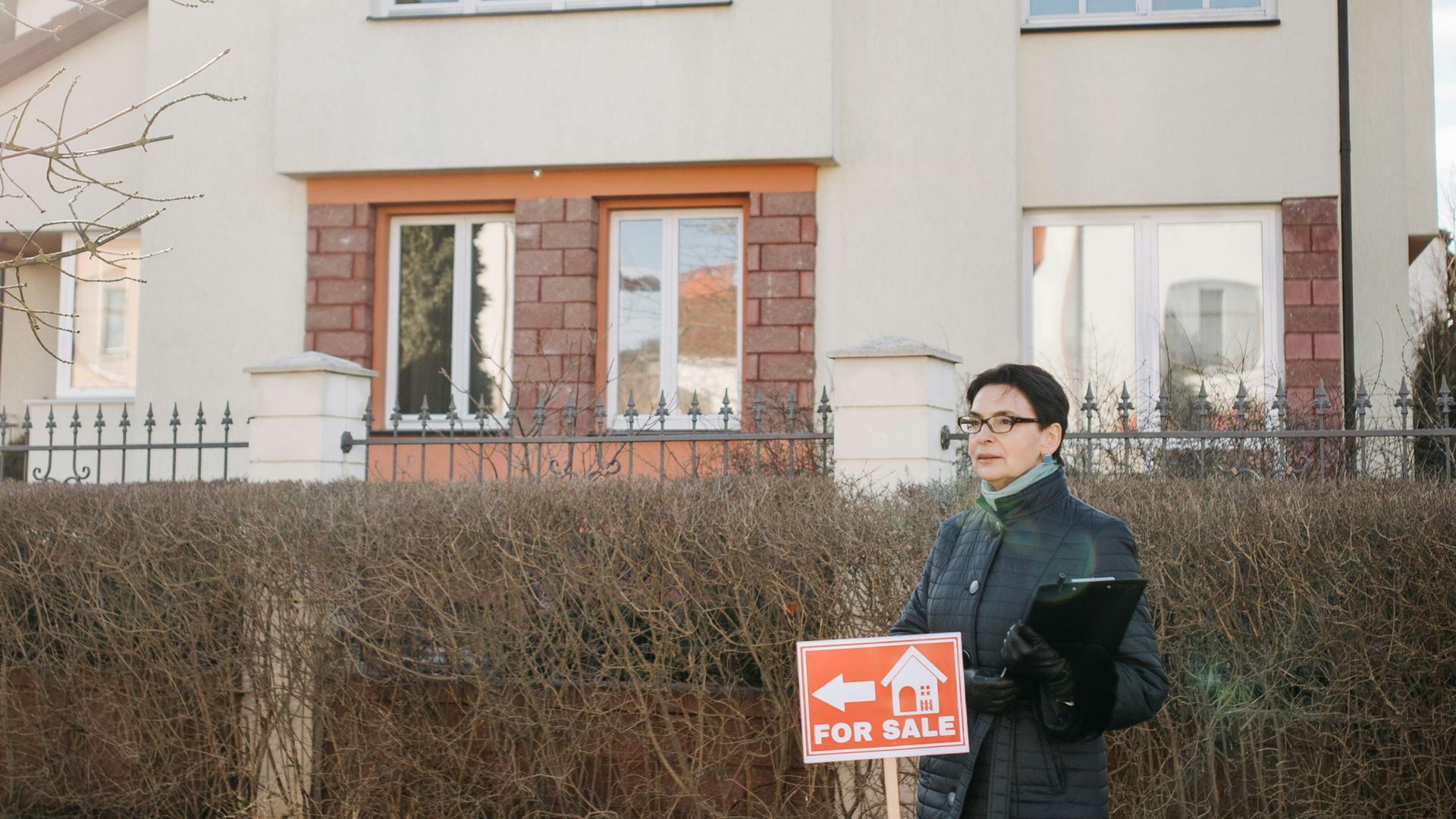 Realtor holding