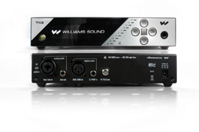 La parte delantera y trasera de un dispositivo de sonido Williams.