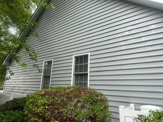 A after photo of a siding cleaning job in Gloucester, VA.