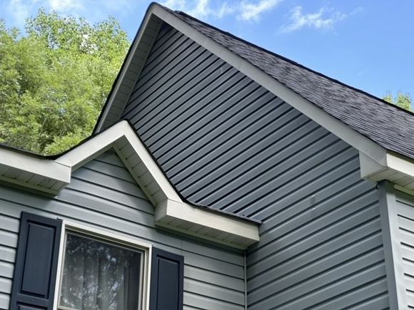 Siding cleaning job in Gloucester, VA.