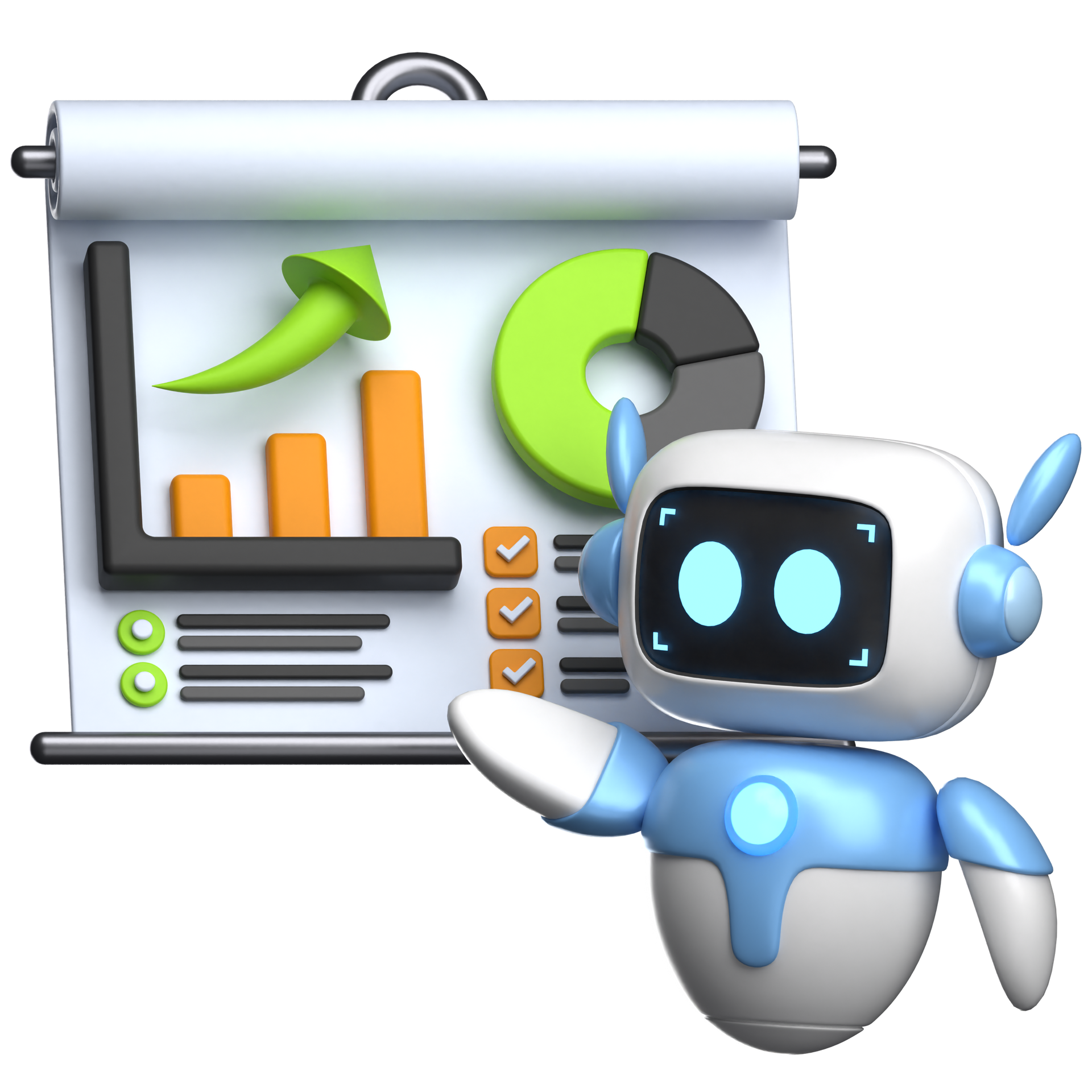 Businessman Robots 3D Illustration