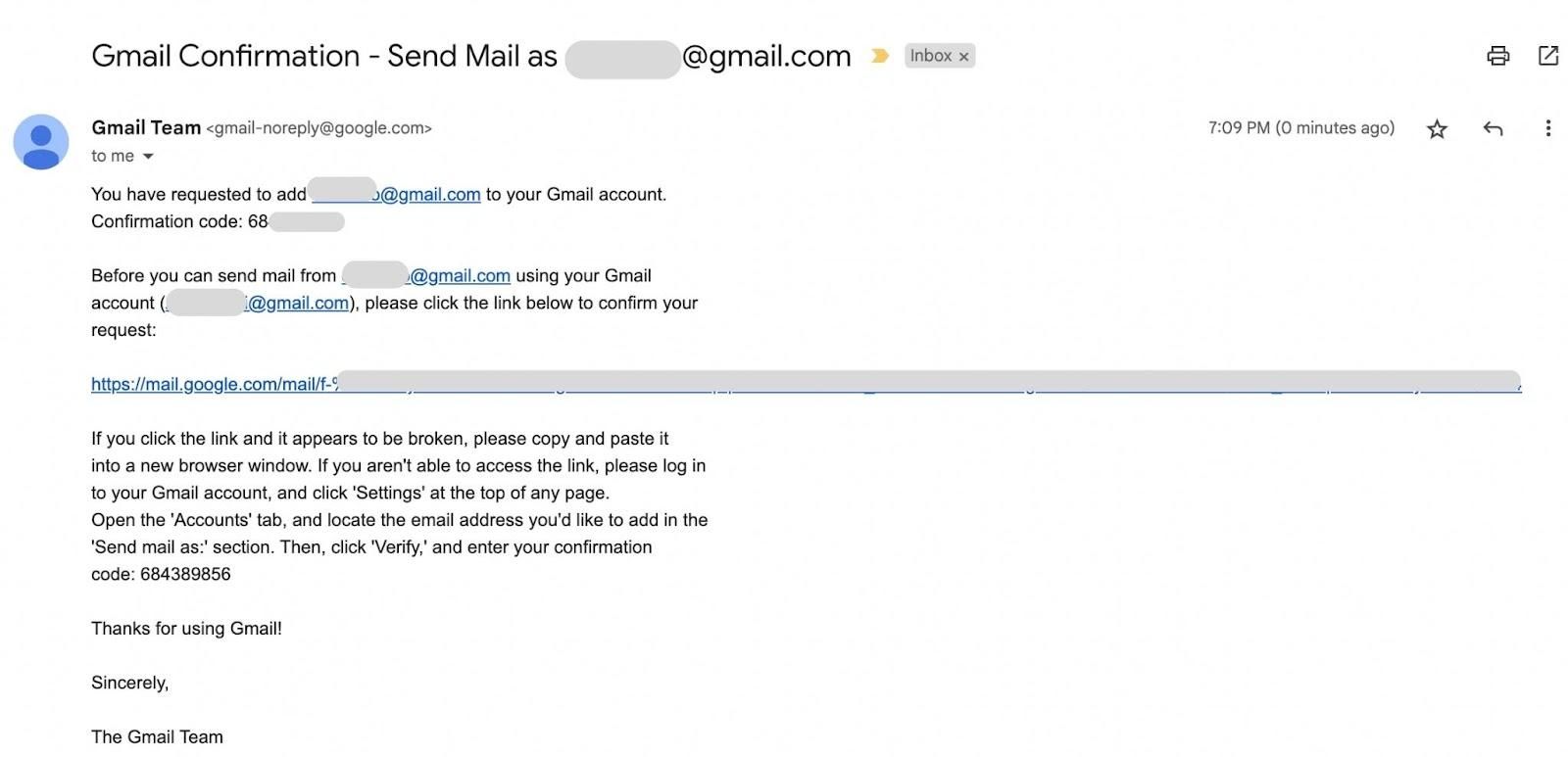 check the verification email
