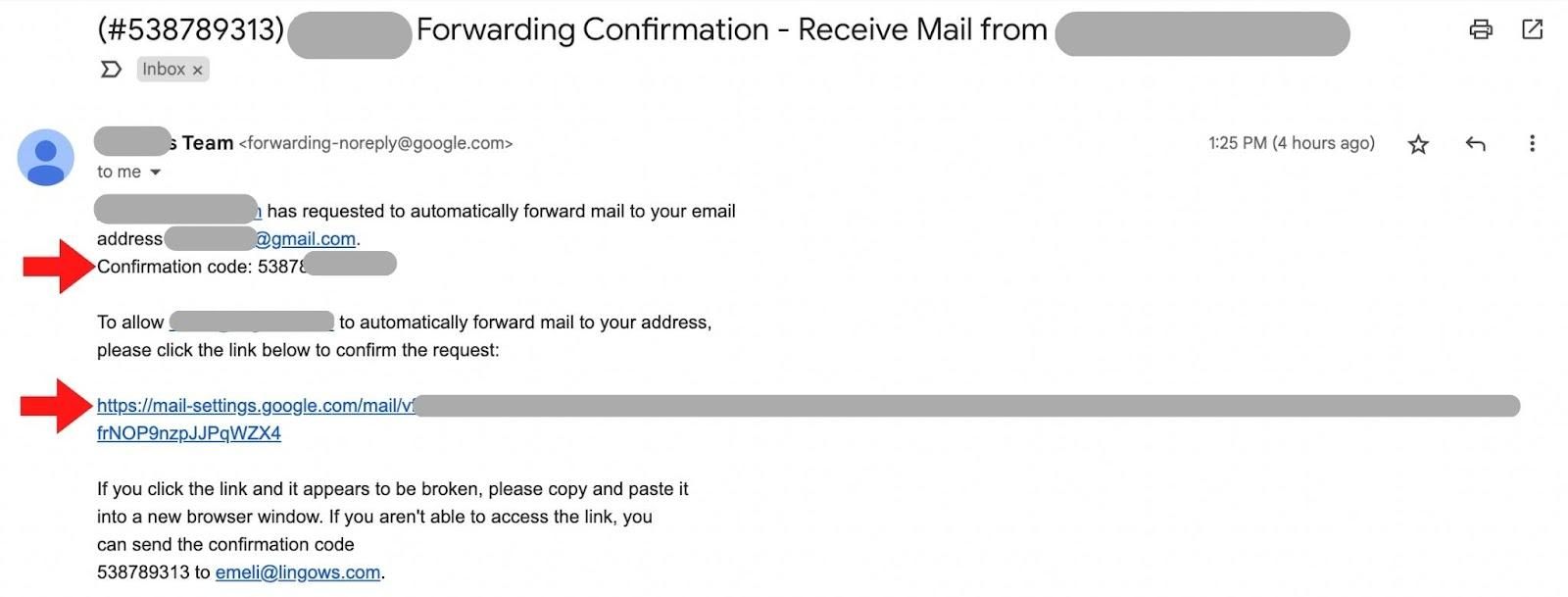 Forwarding and POP/IMAP tab