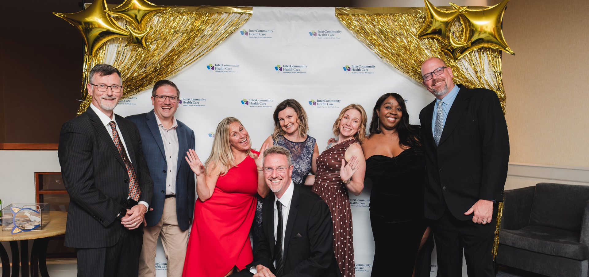 InterCommunity leadership poses for a photo at the 2026 gala.