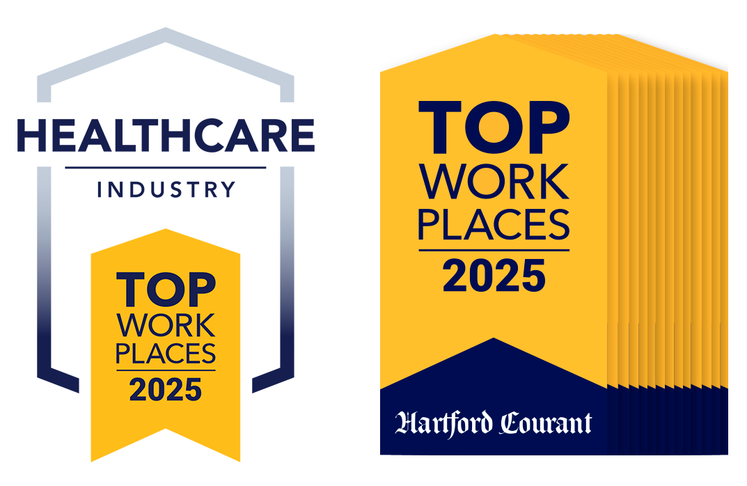 Top Workplaces 2025 Health Care Industry and Workplace logos.
