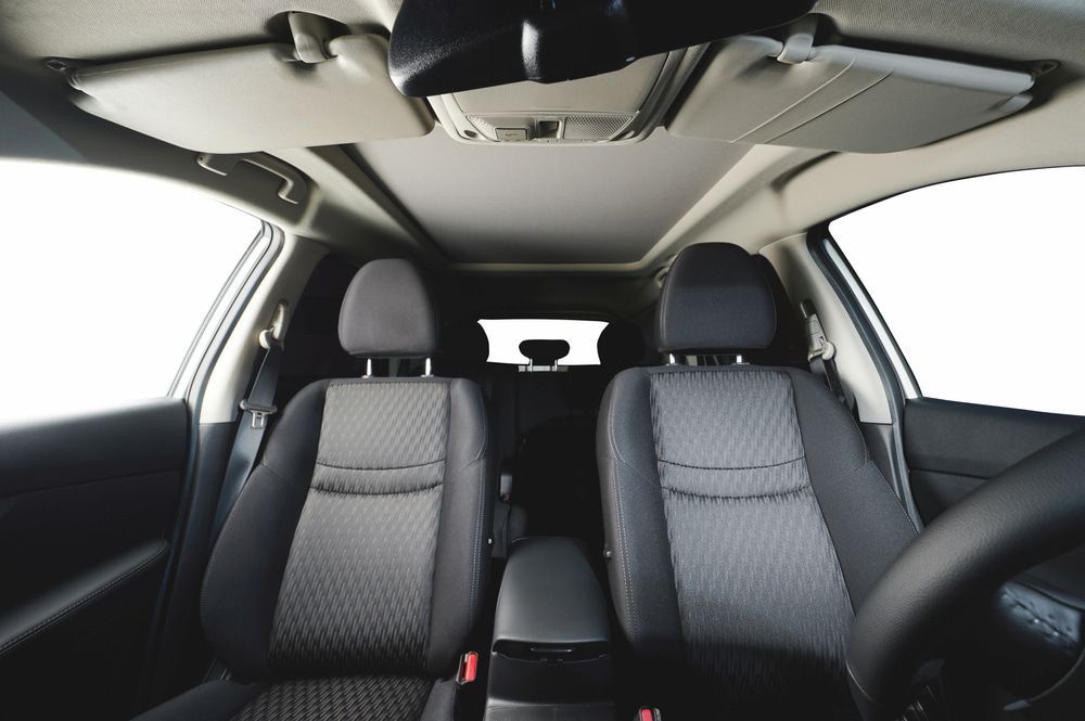 The Inside Of An Empty Car With A Ceiling Fan — Allwood Upholstery In Manunda, QLD