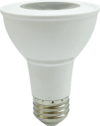 Une ampoule blanche avec une base argentée