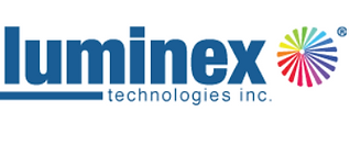 Un logo bleu et blanc pour luminex technologies inc.