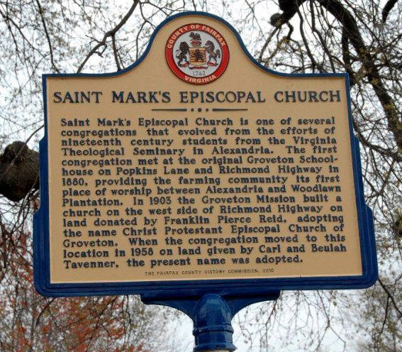 St. Mark's Historical Marker