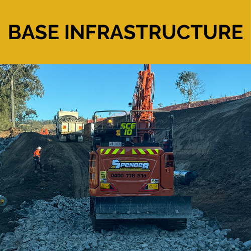 A spencer civil & earthworks excavator levelling dirt on an erosion repair project.