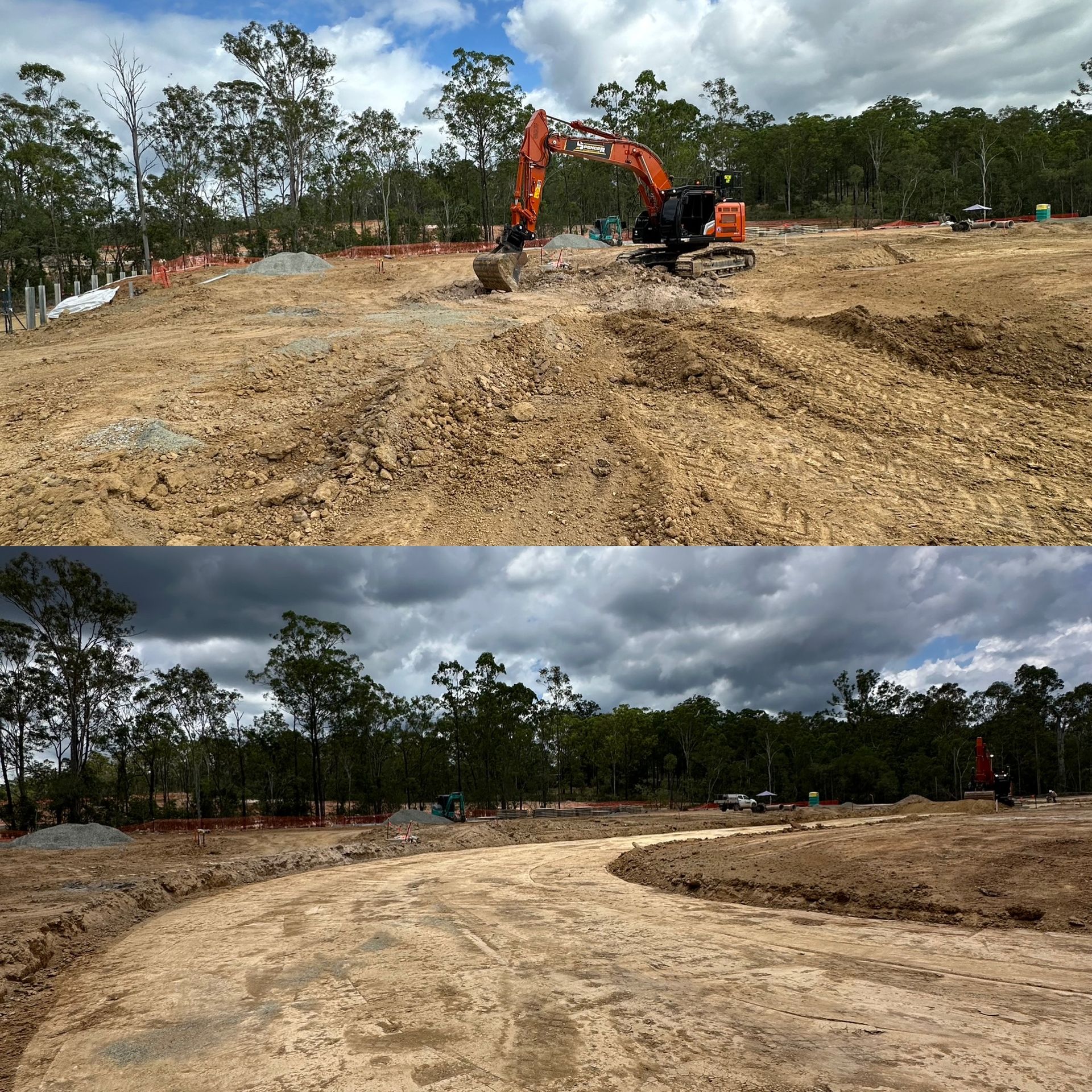 during and after image of spencer civil excavation