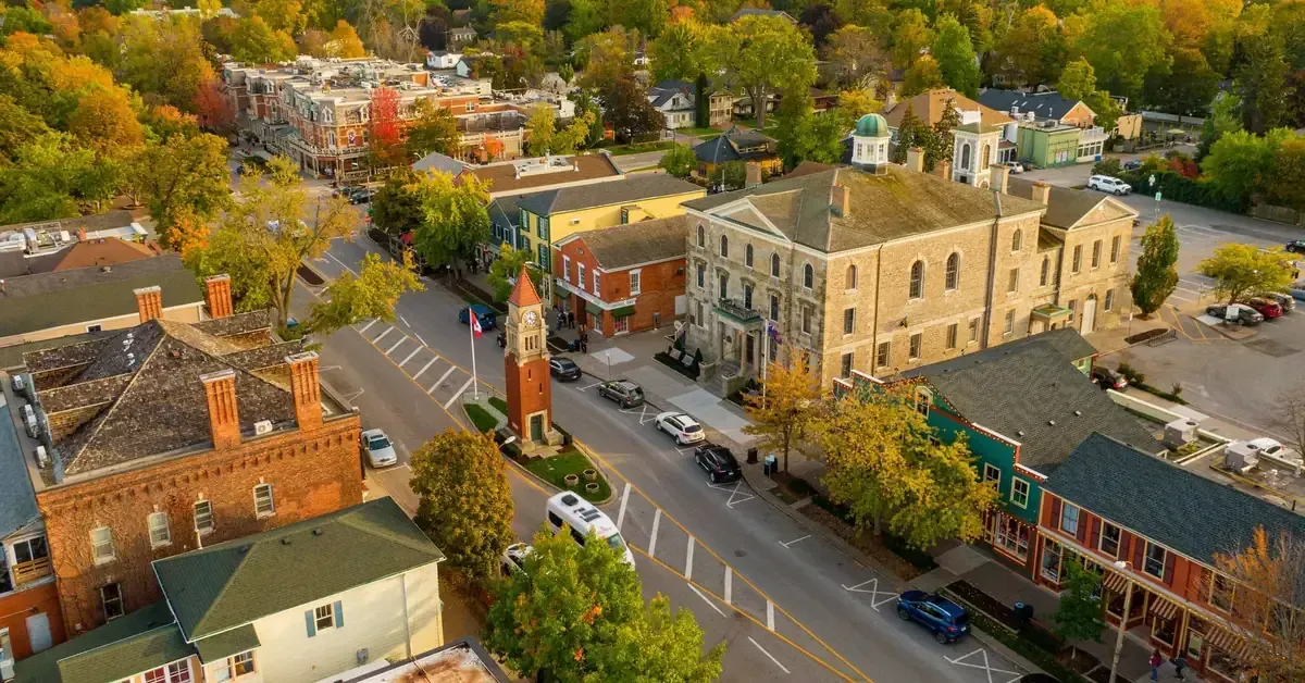 niagara-region-downtown-aerial-street-view-basement-cleanout-guide