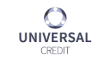 Universal Credit logo with circular icon and dark blue text on a white background