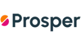 Prosper logo with a pink-orange icon and dark blue text on a white background