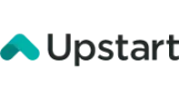 Upstart logo in teal and black on a white background