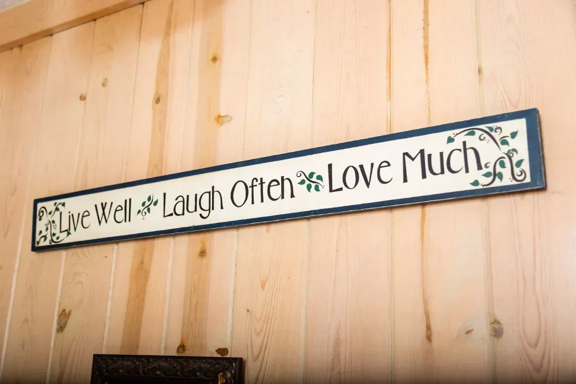 Wooden sign: