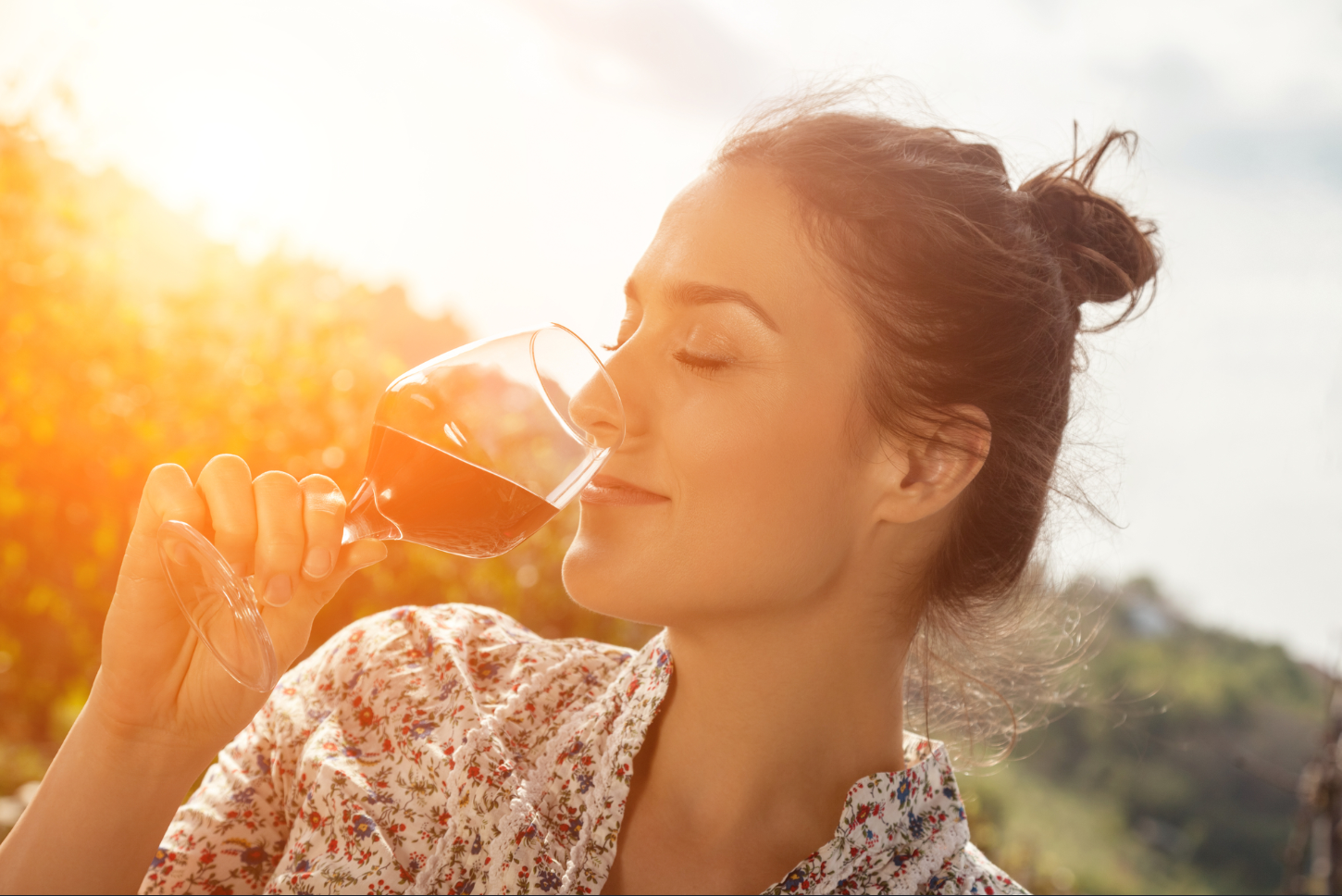 Woman Drinking Wine Woman Drinking Wine