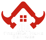 Red house logo with crossed tools and the text “RBA Freebird Home Services”