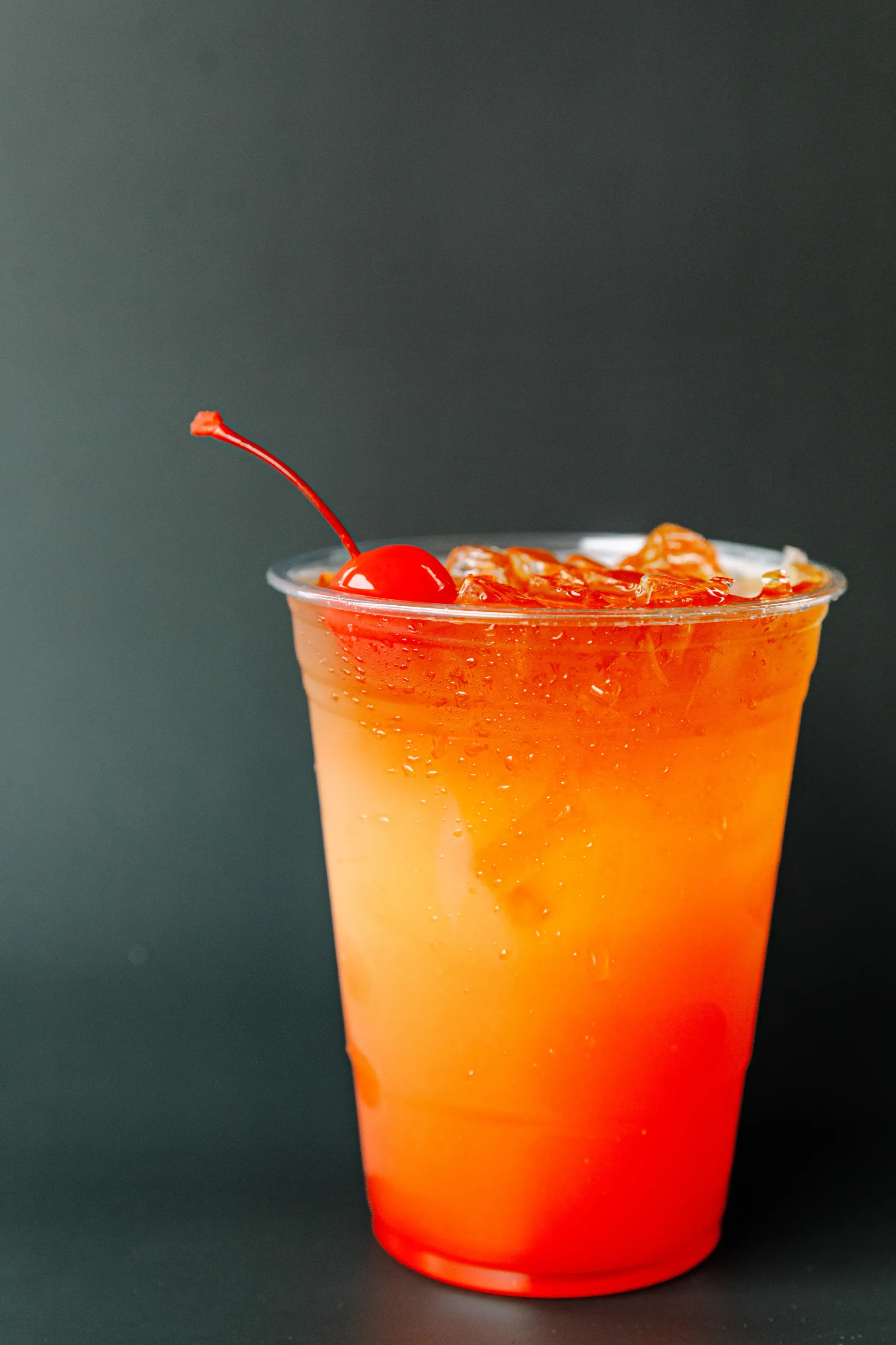 A colorful summer punch drink prepared at the bar of Ken's Seafood Restaurant.
