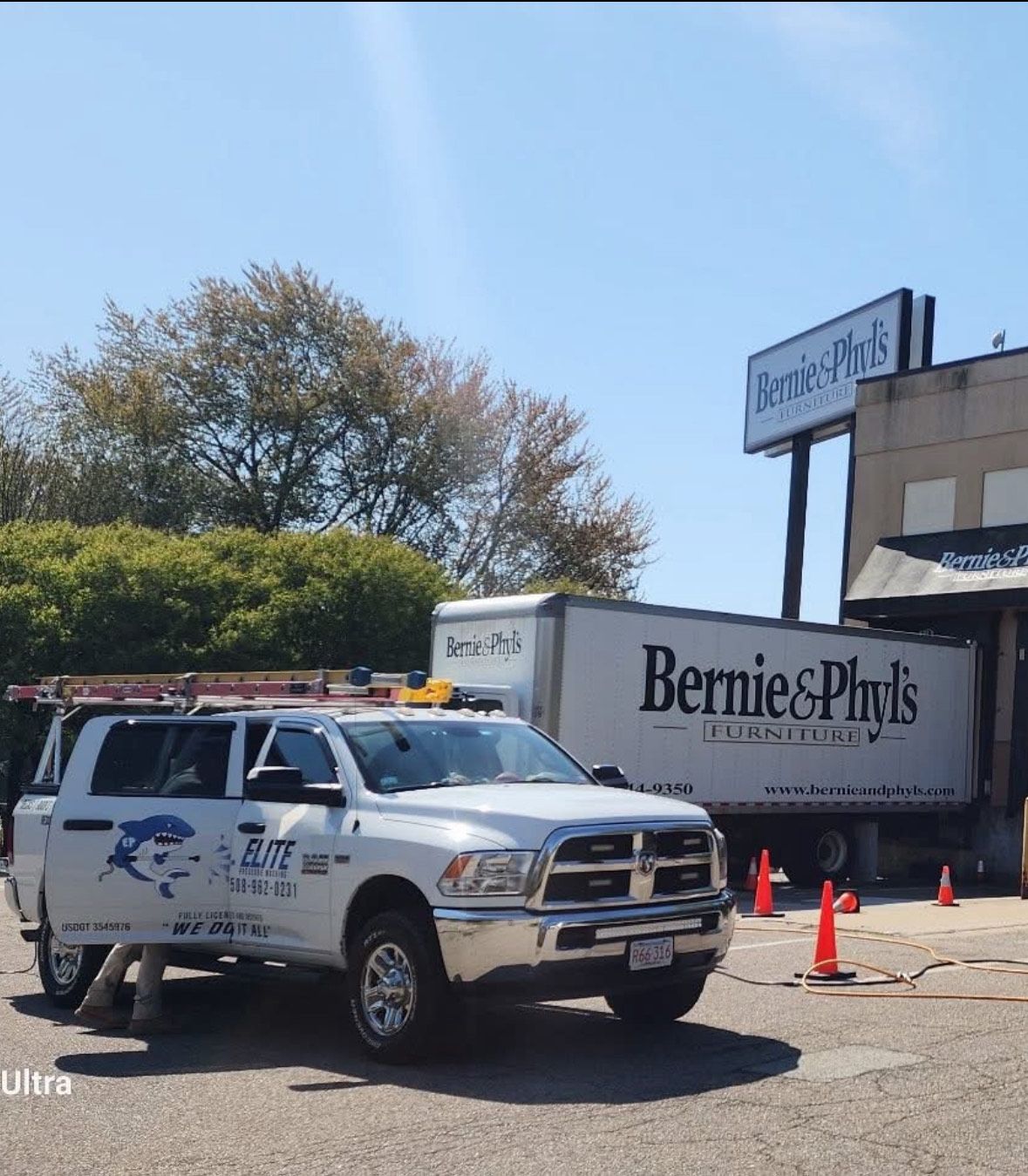 White truck with 