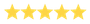 Five yellow stars in a row, indicating a perfect rating.