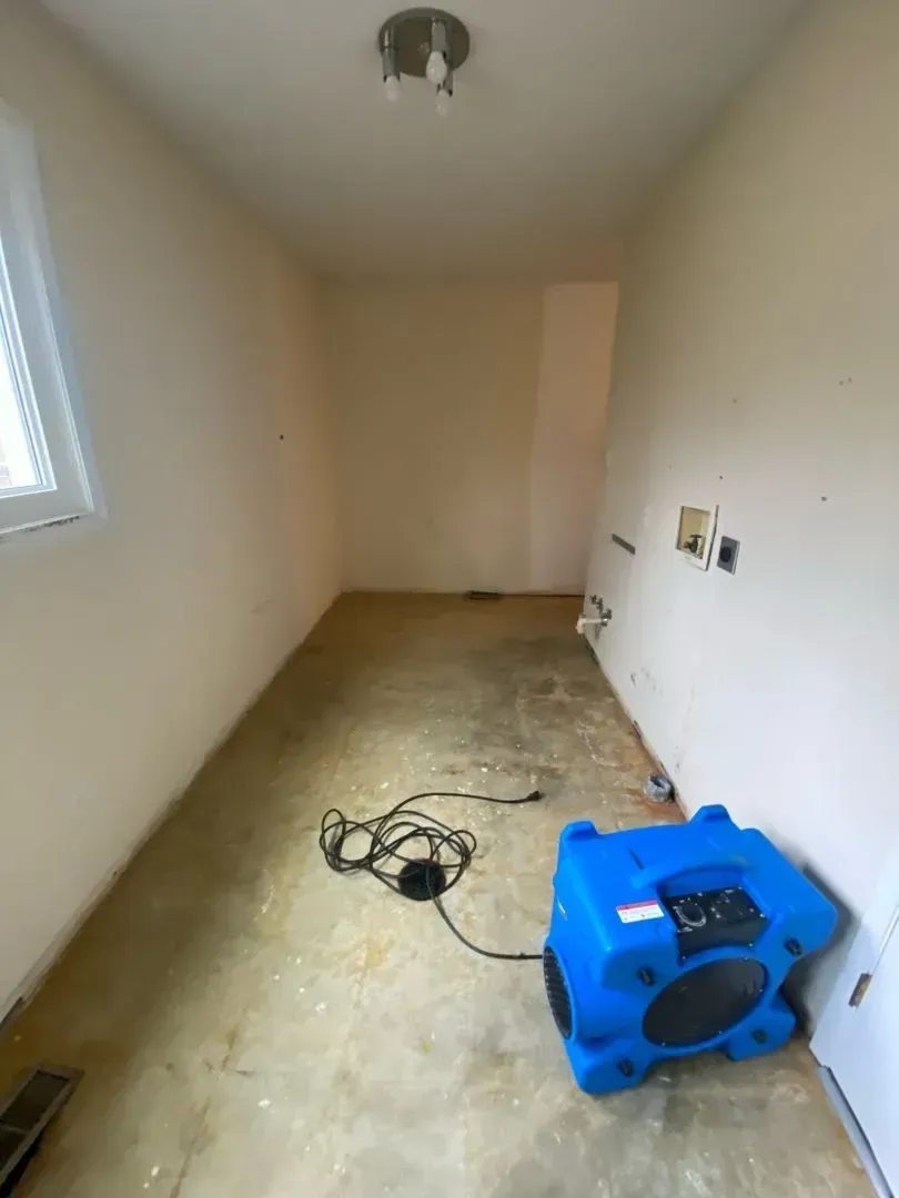 Air scrubber removed after successful asbestos abatement project completion in Chesterfield