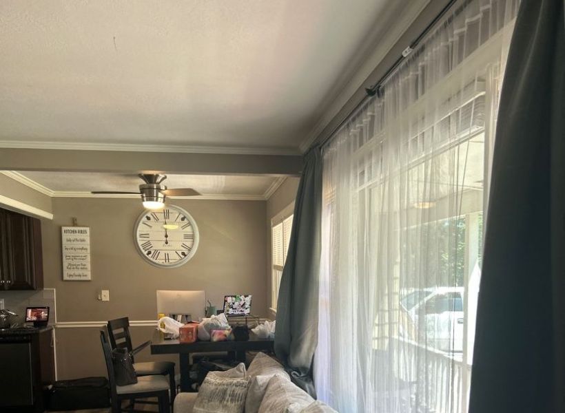 asbestos removal - living room