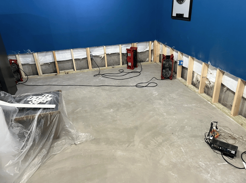drywall water damage cleanup