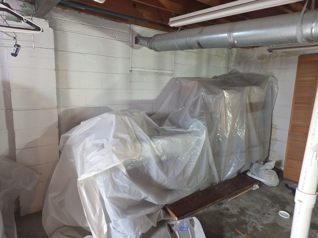 Completed content cleaning showing restored personal items after fire damage