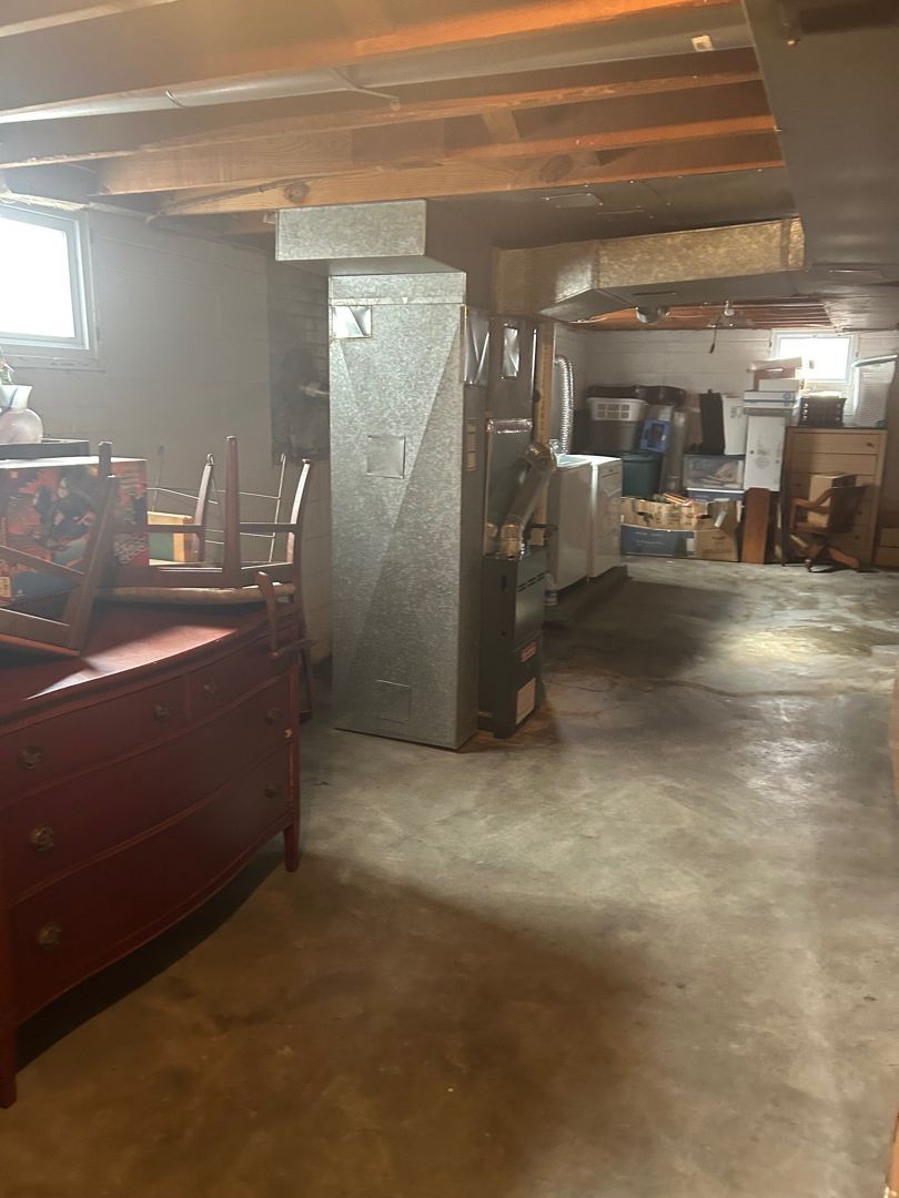 Content cleaning supplies staged during fire and smoke restoration at Florissant home