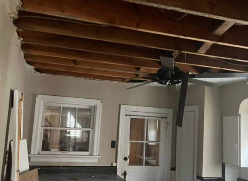 kitchen demo of a Overland, MO home