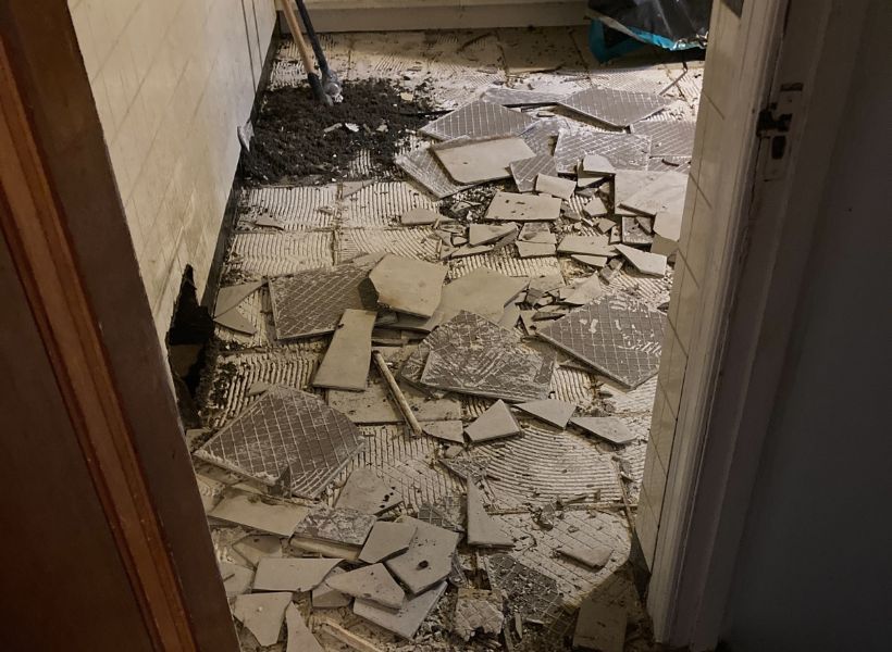 kitchen flooring demo