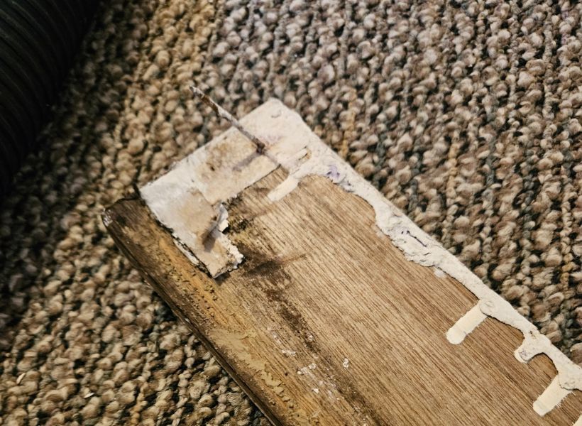 removed baseboard