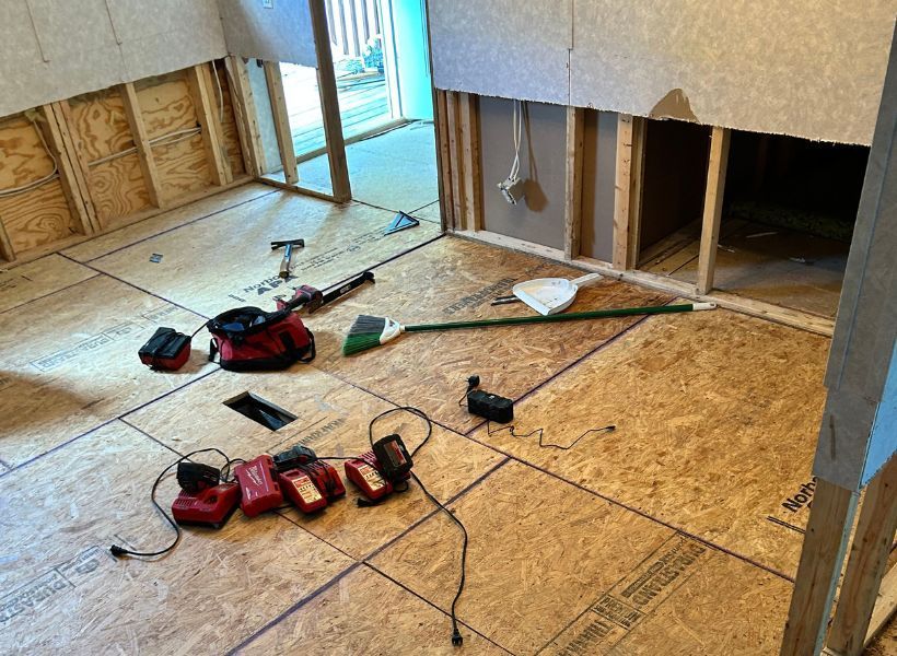 replaced subflooring
