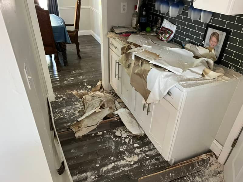 wood floor water damage